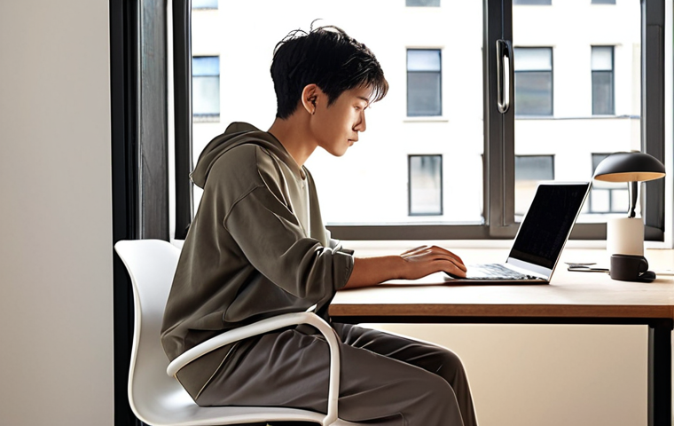 **

"A person comfortably working from home, wearing Uniqlo Airism Jogger Pants, sitting at a desk with a laptop, bathed in soft, natural light, conveying a sense of relaxed productivity. Modern interior, minimalist design, focusing on the comfort and stylish look of the jogger pants."

**